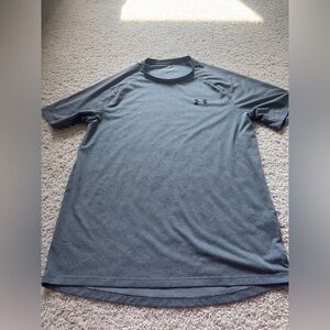 Under Armour mens the tech tee dark grey medium black